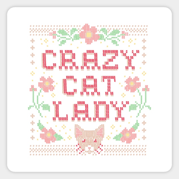 Crazy Cat Lady Sticker by thiagocorrea